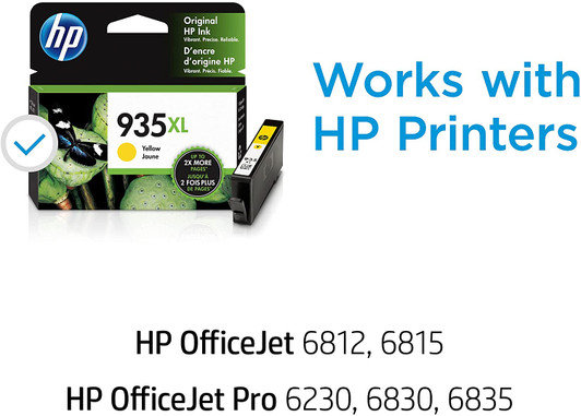 HP 935XL Yellow Ink Cartridge 9.5ml Approximate 825 Pages Yield
