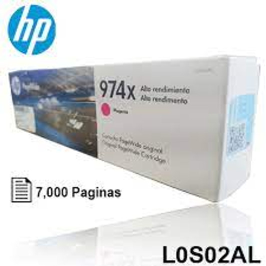 HP 974X Magenta Ink Cartridge Approximate 7,000 pages yield