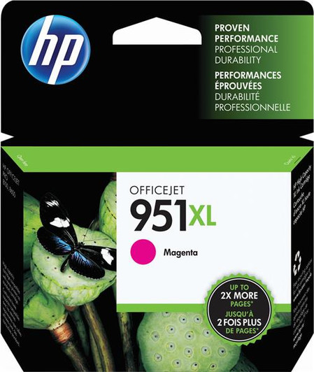 HP 951XL Magenta Ink Cartridge 17ml Approximate 1,500 Pages Yield