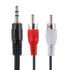 NA 6ft 3.5mm Jack Male to 2 RCA Audio Male Cable