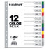 Studmak Index Dividers 12 Tab Letter Size