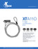 Xtech 4 Digit Combination Notebook Locking Cable