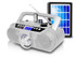 Technical Pro Rechargeable Bluetooth Portable Solar Powered Speaker with USB SD Card FM-AM-SW1-SW2