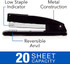 Swingline Black Commercial Desk stapler 20 Sheet Capacity