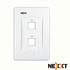 Nexxt 2 Port White RJ-45 Wall Plate