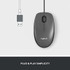 Logitech M100 Wired USB Optical Mouse Black