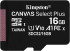Kingston 16gb Micro SD Card Canvas Select Plus 100MB/S Read A1 Memory Card with Adapter
