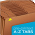 Globe Weis Kraft Expanding File with Flap 21 Pockets A-Z Index Letter Size
