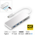 USB C to 3 Port USB 3.0 Hub with Card reader