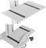 Aluminum PC Mobile Cart 4 Wheel Computer Monitor Stand (COWS) for Medical and various use