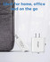 PD White Quick Charger 20W Power Adapter with USB and Type C Port