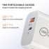 PD White Quick Charger 18W Power Adapter with USB and Type C Port