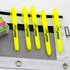 Bazic Pen Style Fluorescent Highlighter Yellow with Pocket Clip 5 Pcs