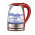 Brentwood Cordless Glass Tea Kettles 1.7 Liter Capacity- RED