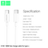 Denmen White Type C to Type C 100W Cable