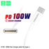 Denmen White Type C to Type C 100W Cable