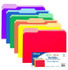 BAZIC 6 Pack 1/3 Cut Letter Size Color File Folder