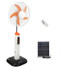 16" Rechargable fan With LED light, Remote ,Solar Panel And USB-A Port For Charging