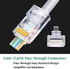 NA CAT6 RJ45 Pass Through Connectors Pack Of 100