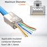CTG CAT 6a / CAT 7 Passthrough Metal Shielded RJ45 Connectors Pack of 10