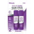 Bazic Washable Disappearing Purple Glue Stick 0.7Oz / 21g 2 Pcs Pack