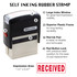 Bazic Received Self Inking Rubber Stamp Red Ink