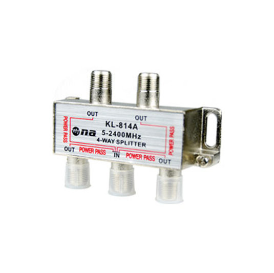 NA Coxial Cable F Type 4 Way Splitter