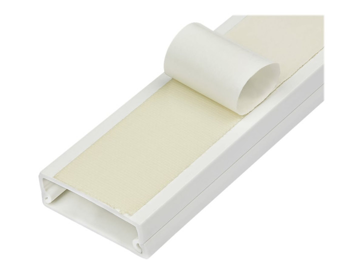 Raceway White with Adhesive Tape, 20 x 10 x 1100mm, Pack with 4 Pieces