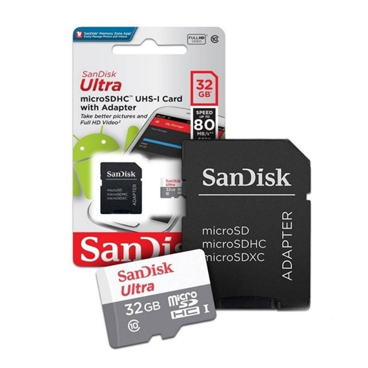SanDisk 32GB Micro SD Memory Card with SD Adapter