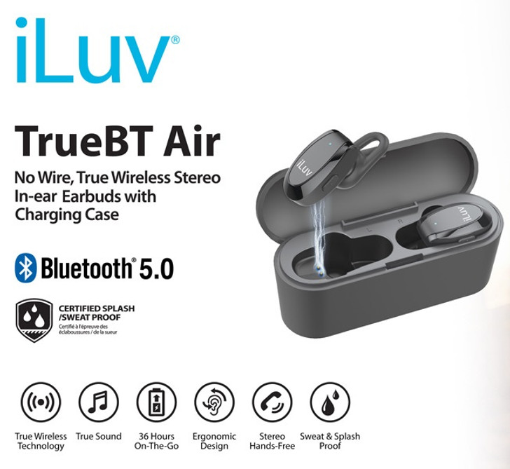 ILUV True BT Air stereo in Ear Earbuds with Charging Case