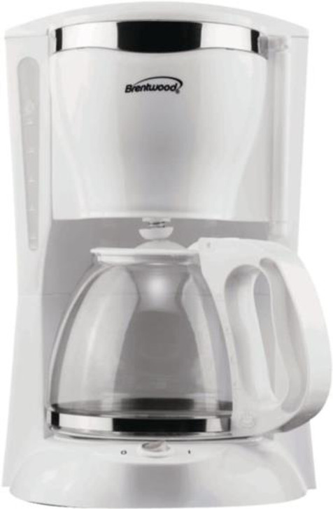 Brentwood 12 Cups Automatic Drip Coffee Maker White Color