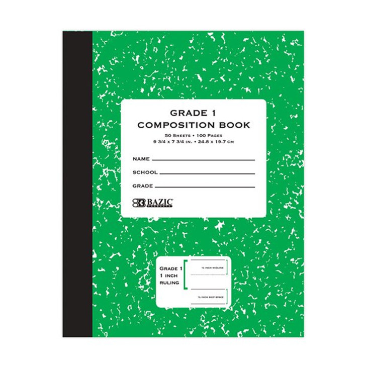 Bazic Grade 1 Primary Composition NoteBook 100 Pages