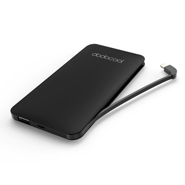 Axess 2,500 mAh Portable Slim "Credit Card" Mobile Power Bank with Micro USB Wire & 8-Pin Adapter in White
