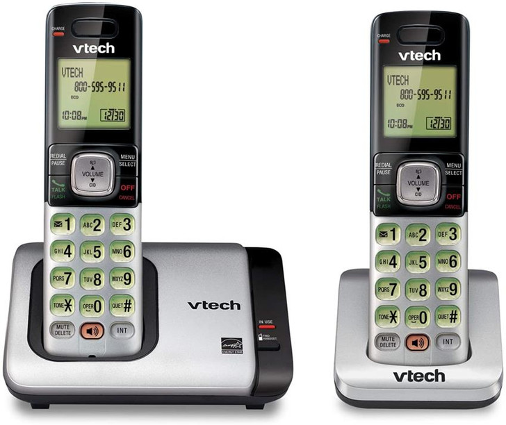 Vtech 2 Handset Expandable Cordless Phone with Caller ID/Call Waiting, Handset Intercom & Backlit Display/Keypad