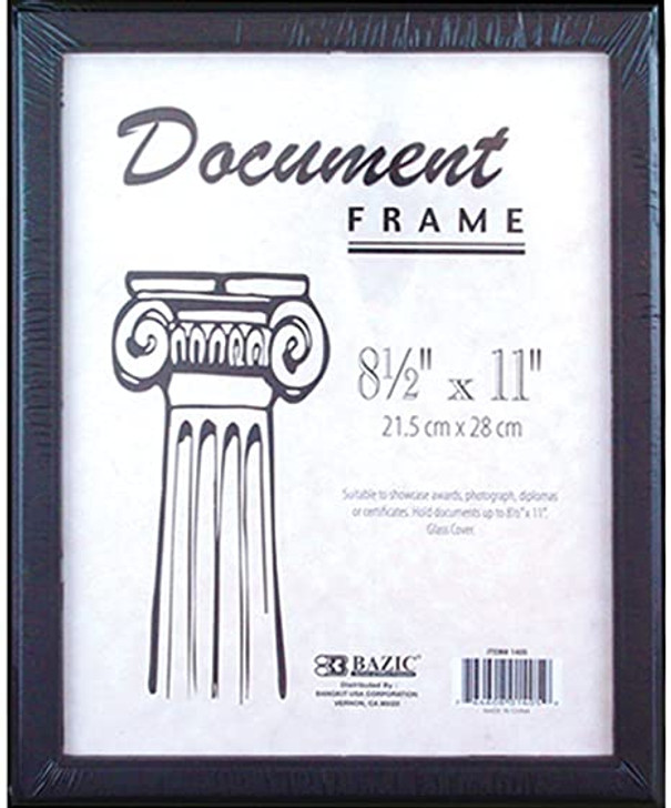 BAZIC 8.5" X 11" Multipurpose Document Frame with Glass cover