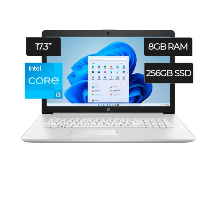 HP 17-BY4013 i3 11Gen 256GB SSD 8GB 17.3" WIN11 S Laptop NATURAL SILVER