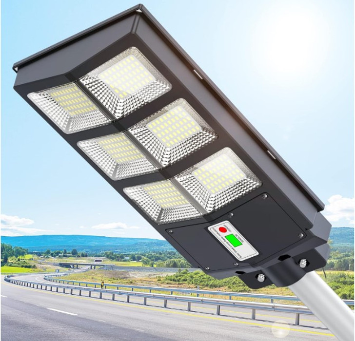 LED Solar Street Light with Pole 300 Watts With Remote Control