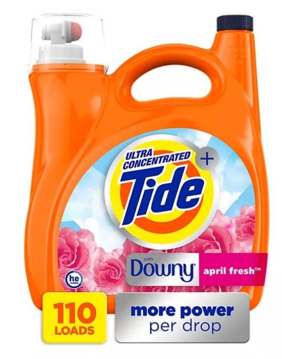 Tide + Downy Liquid Laundry Detergent, April Fresh 150 fl. oz., 110 loads