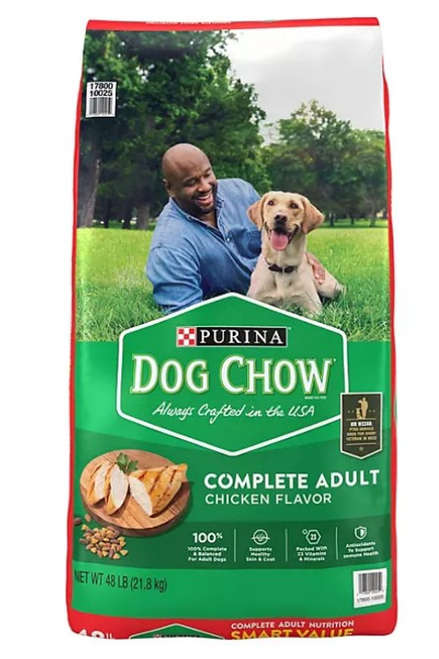 Purina Dog Chow Complete Adult Dry Dog Food, Chicken Flavor, 48 lbs.