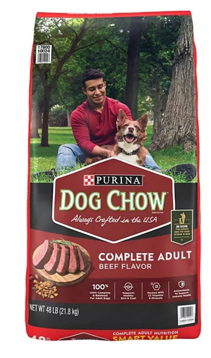 Purina Dog Chow Complete Adult Dry Dog Food, Beef Flavor 48 lbs.