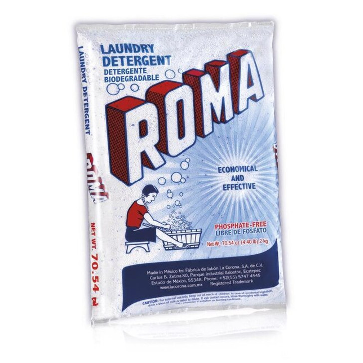 Roma Laundry Detergent 2KG 4.40 Lbs, 10 PK Box