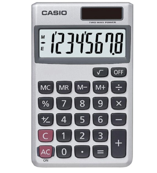 Casio 8 Digits Standard Function Calculator,Solar Plus With Large Display