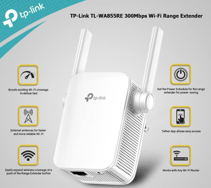 TP-Link TL-WA855RE 300Mbps Wi-Fi Range Extender