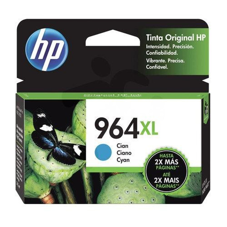 Hp 964XL Cyan Ink Cartridge 51.5ml Approximate 2,000 Pages Yield