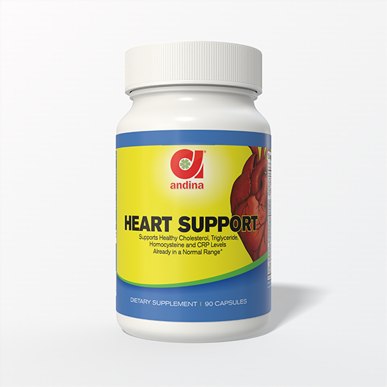 Keep your heart healthy with Heart Support |90 caps from Andina. Our quality supplements provide Super Omega, Vitamin E, and Garlic and Parsley to help prevent heart disease.