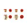 1966-1970 Oldsmobile 442 Cutlass Red Polyurethane New Front End Suspension Bushing Set with Round Control Arm Bushings