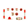 1962-1967 Chevrolet Chevy II Nova Red Polyurethane New Front End Suspension Master Rebuild Kit with Idler Arm Bushing Repair Kit