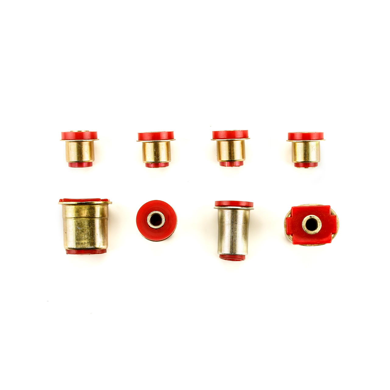 1964-1968 Pontiac GTO LeMans Tempest Red Polyurethane New Front End Suspension Bushing Set with Oval Control Arm Bushings