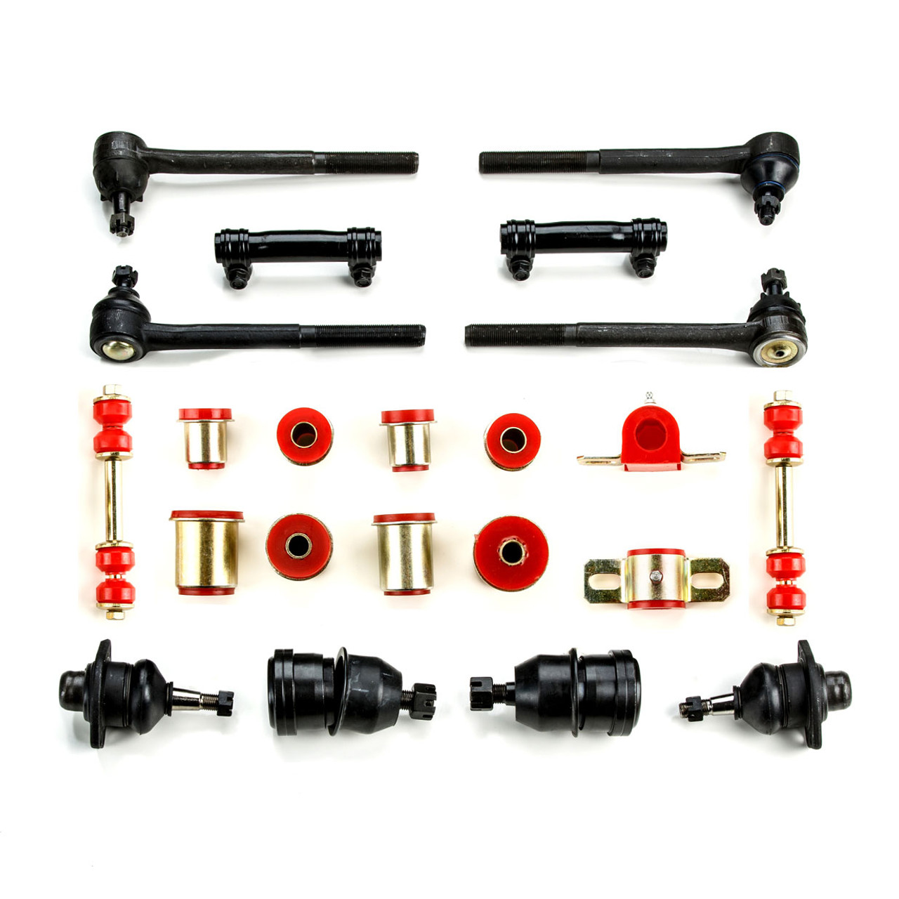 1974 1975 1976 1977 Chevrolet Chevelle Monte Carlo El Camino Red Polyurethane New Front End Suspension Rebuild Kit