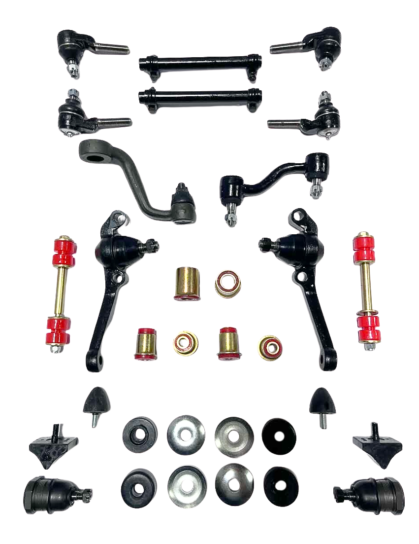 1967 Plymouth Barracuda with Drum Brakes Red Polyurethane New Front End Suspension Master Rebuild Kit